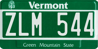 VT license plate ZLM544