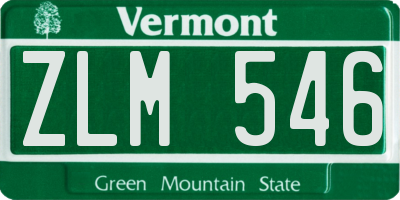 VT license plate ZLM546