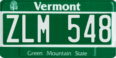 VT license plate ZLM548
