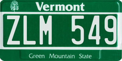 VT license plate ZLM549