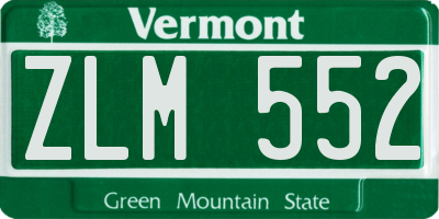 VT license plate ZLM552