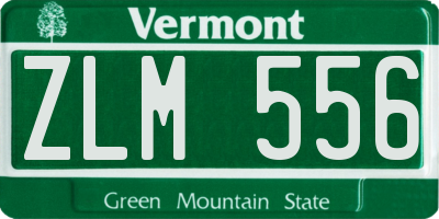 VT license plate ZLM556