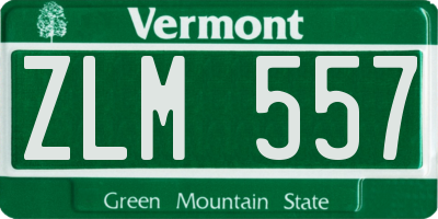 VT license plate ZLM557