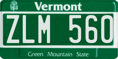 VT license plate ZLM560