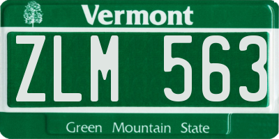 VT license plate ZLM563
