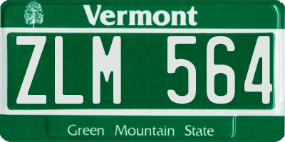 VT license plate ZLM564
