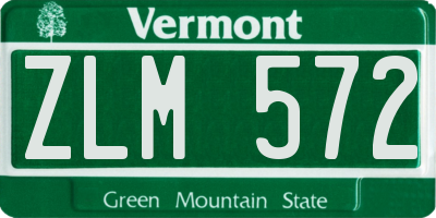 VT license plate ZLM572
