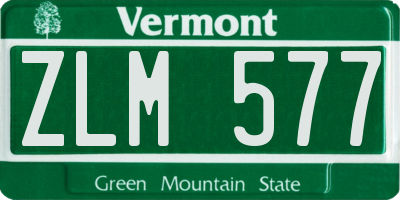 VT license plate ZLM577
