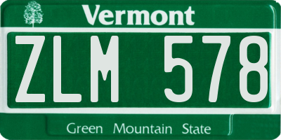 VT license plate ZLM578