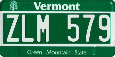 VT license plate ZLM579