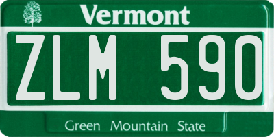 VT license plate ZLM590