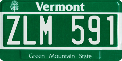 VT license plate ZLM591