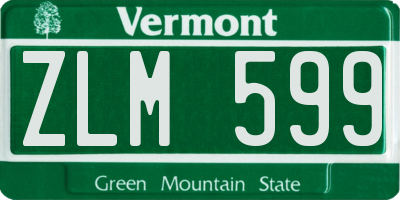 VT license plate ZLM599