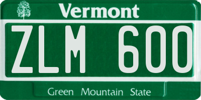 VT license plate ZLM600