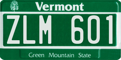 VT license plate ZLM601