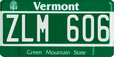 VT license plate ZLM606