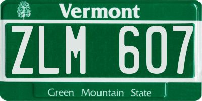 VT license plate ZLM607