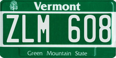 VT license plate ZLM608