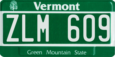 VT license plate ZLM609