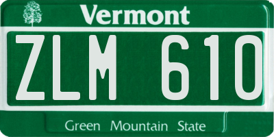 VT license plate ZLM610