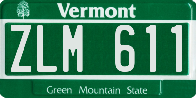 VT license plate ZLM611