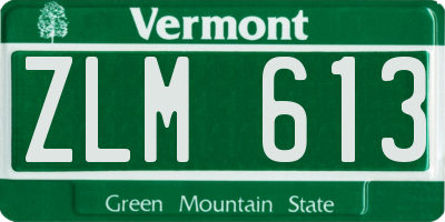 VT license plate ZLM613