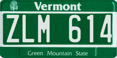 VT license plate ZLM614