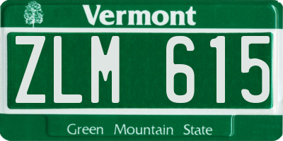 VT license plate ZLM615