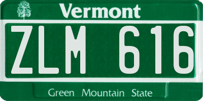 VT license plate ZLM616