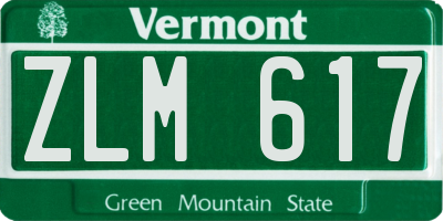VT license plate ZLM617