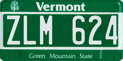 VT license plate ZLM624