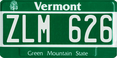 VT license plate ZLM626