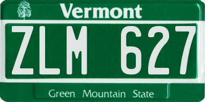 VT license plate ZLM627