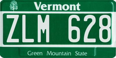 VT license plate ZLM628