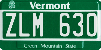 VT license plate ZLM630