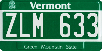 VT license plate ZLM633