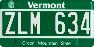 VT license plate ZLM634
