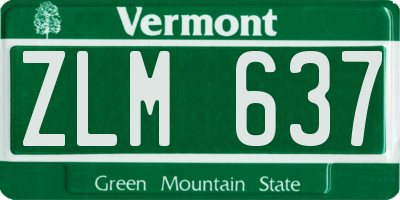 VT license plate ZLM637