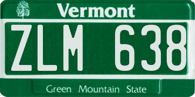 VT license plate ZLM638