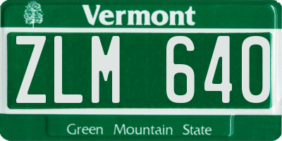 VT license plate ZLM640