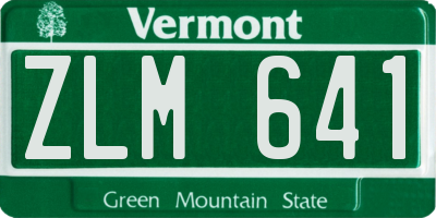 VT license plate ZLM641