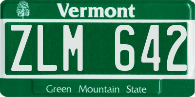 VT license plate ZLM642