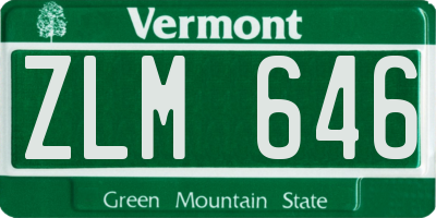 VT license plate ZLM646