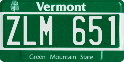 VT license plate ZLM651