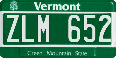 VT license plate ZLM652