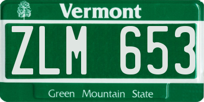 VT license plate ZLM653