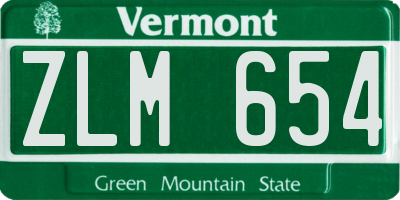 VT license plate ZLM654
