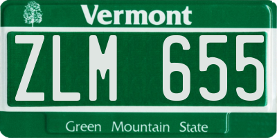 VT license plate ZLM655