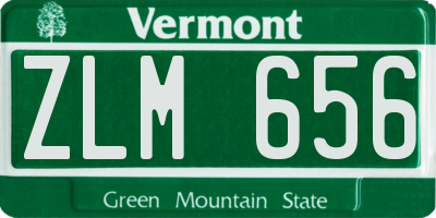VT license plate ZLM656