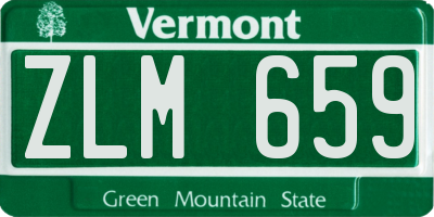 VT license plate ZLM659